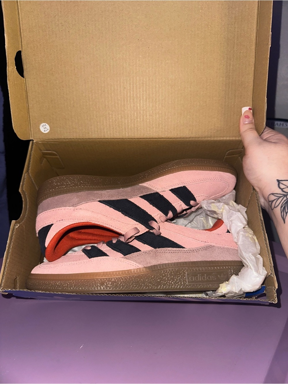 adidas Pink Black Brown Suede Sneakers